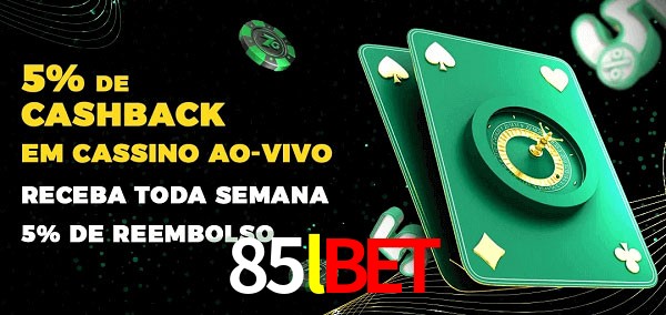 Promoções do cassino ao Vivo 85lbet